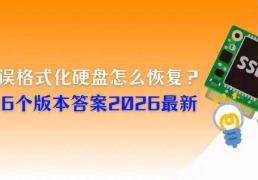 誤(wù)格式化硬盘怎么恢复？6个版本答案，2026最新